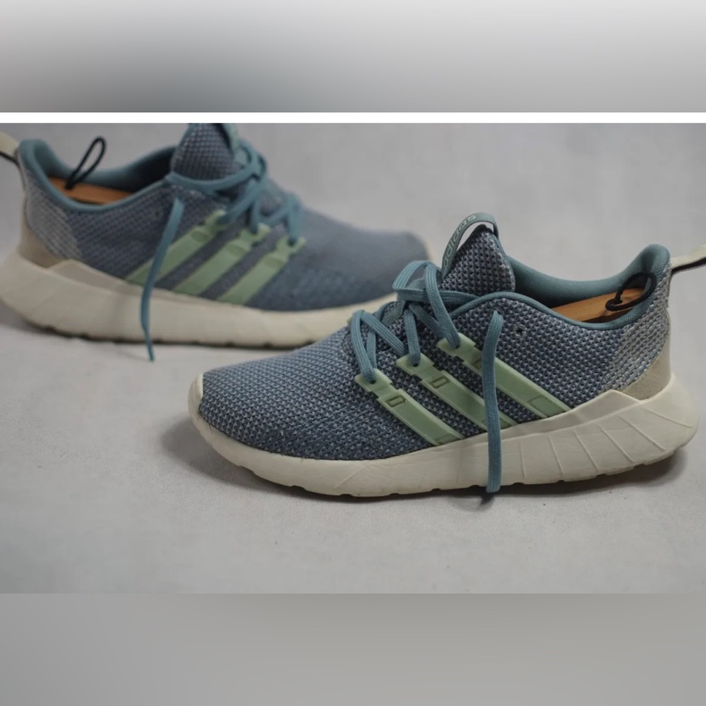 Adidas Womens Size 8.5 Sneakers Blue White Running Shoes Lace Up Casual Outdoor